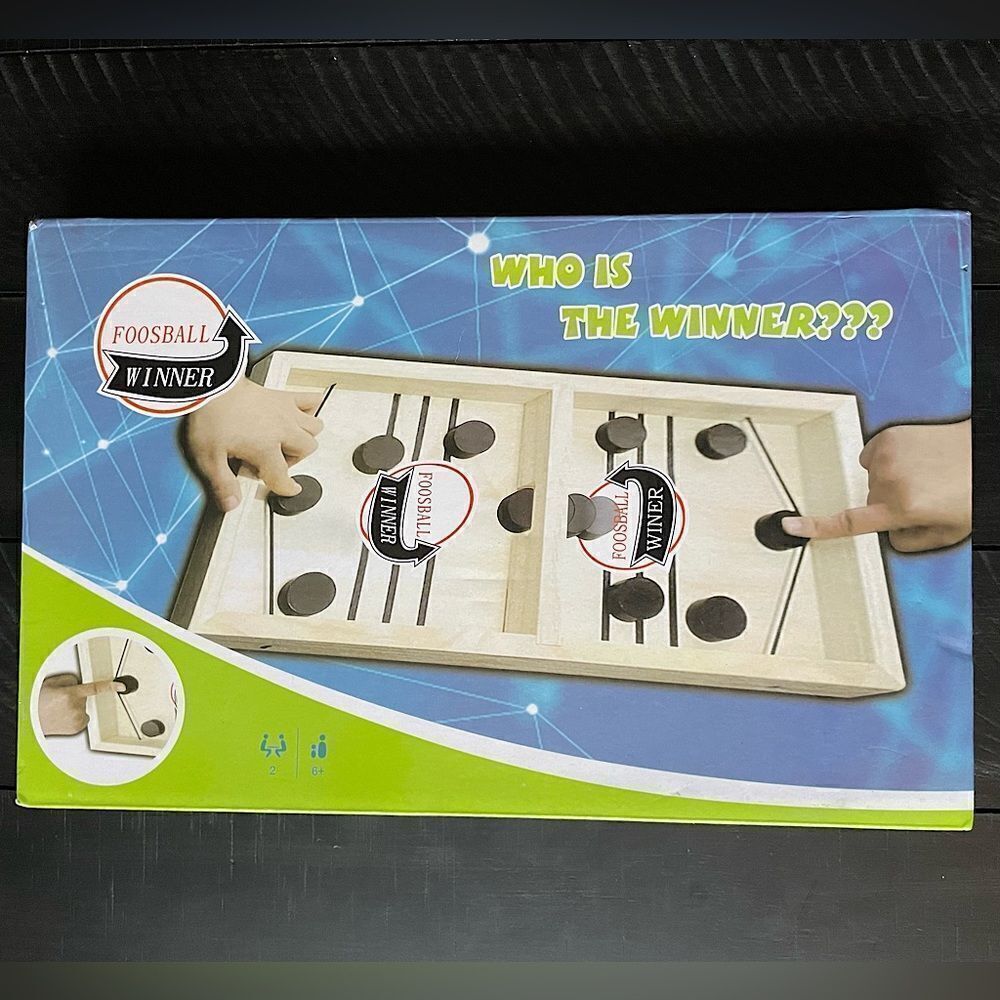 NWT! “Foosball Winner”, 2-Player Wooden, Family, Table Foosball Game (6+).